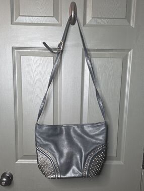 Vintage SUSAN GAIL Women's Black Leather Studded Shoulder Bag